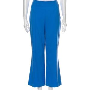 Alice + Olivia Lorinda Clean Super High-Waist Ankle Pants, Blue, Size 4